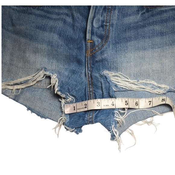Levi's High Rise Button Fly Cutoff Shorts Size 27 - Picture 6 of 7